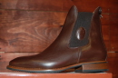 Deniro Adriano Short Boot Back Zipper&Snap Elastic/Grain leather&Lining Moka Brown