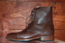Deniro Traiano Short Boot Traditional Laced/Hole Design Moka Brown