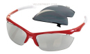 Equestrian Sunglasses Red Frame/with 2 Interchangeable Lens